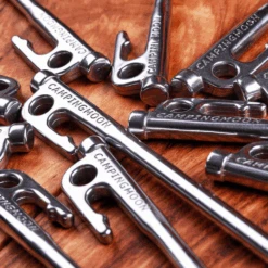 Campingmoon Stainless Steel Tent Pegs Silver -Camping Equipment Store R26 8 4