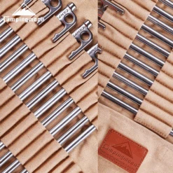 Campingmoon Stainless Steel Tent Pegs Silver -Camping Equipment Store R26 8 6