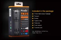 Fenix TK25 LED Flashlight RB Version Black -Camping Equipment Store TK25RB Hunting Flashlight Included