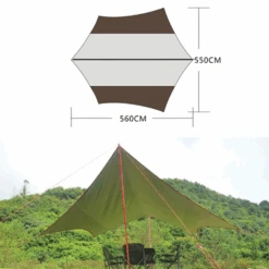 Vidalido Butterfly Tarp L - Tan -Camping Equipment Store TP 500 1