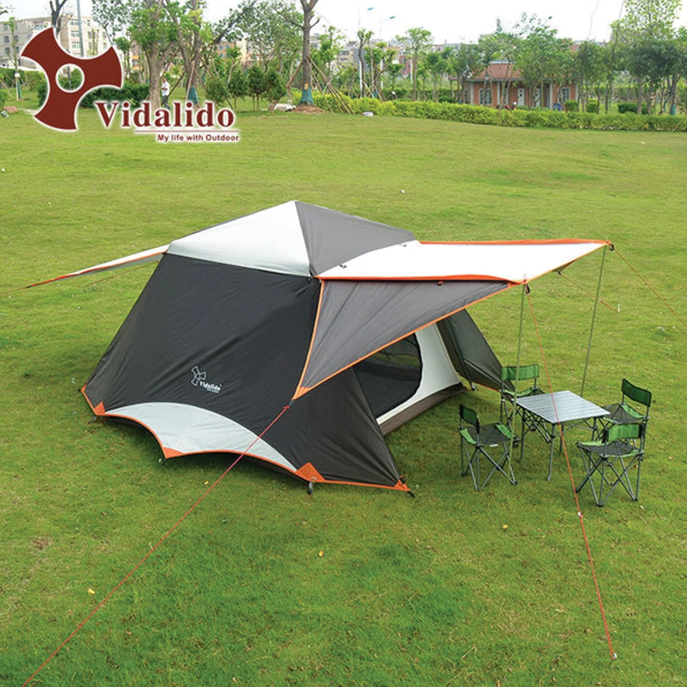 Vidalido Large Instant Cabin Tent Plus - White Coffee 2 Vidalido Large Instant Cabin Tent Plus - White Coffee - Image 2