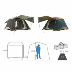 Vidalido Large Instant Cabin Tent Plus - White Coffee 17 Vidalido Large Instant Cabin Tent Plus - White Coffee -Camping Equipment Store TT 091 4