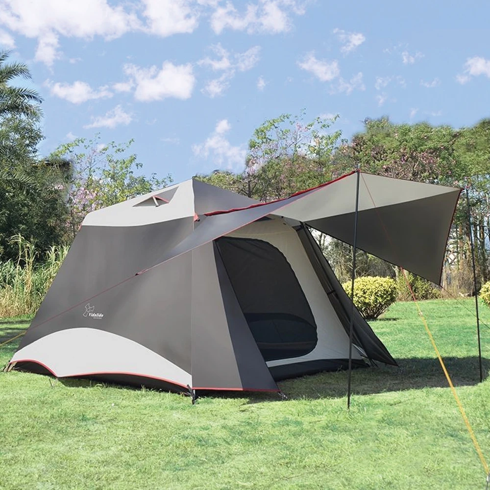 Vidalido Large Instant Cabin Tent Plus - White Coffee 3 Vidalido Large Instant Cabin Tent Plus - White Coffee - Image 3
