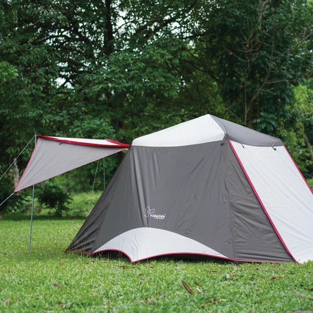 Vidalido Large Instant Cabin Tent Plus - White Coffee 4 Vidalido Large Instant Cabin Tent Plus - White Coffee - Image 4