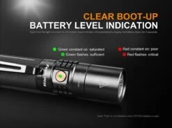 Fenix UC35 V2.0 XP-L HI V3 USB Rechargeable LED Flashlight -Camping Equipment Store UC35 V2 flashlight Battery Level