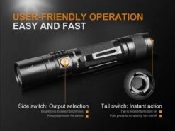 Fenix UC35 V2.0 XP-L HI V3 USB Rechargeable LED Flashlight -Camping Equipment Store UC35 V2 flashlight Switches