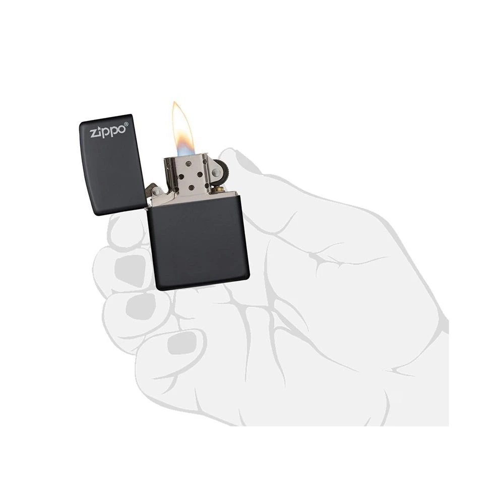 Zippo 218ZL Black Matte With Zippo Logo - Refillable Windproof Lighter 5 Zippo 218ZL Black Matte With Zippo Logo - Refillable Windproof Lighter - Image 5