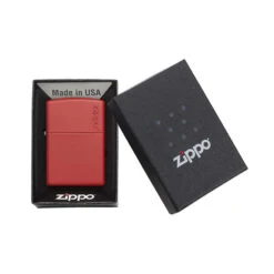 Zippo 233ZL Red Matte With Zippo Logo - Refillable Windproof Lighter -Camping Equipment Store zippo 233zl 4