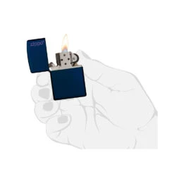 Zippo 239ZL Navy Matte With Zippo Logo - Refillable Windproof Lighter -Camping Equipment Store zippo 239ZL 5