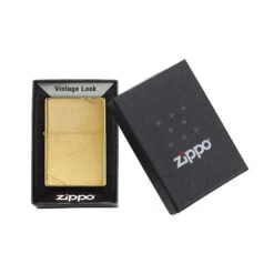 Zippo 240 Brushed Brass Vintage With Slashes -Camping Equipment Store zippo 240 4